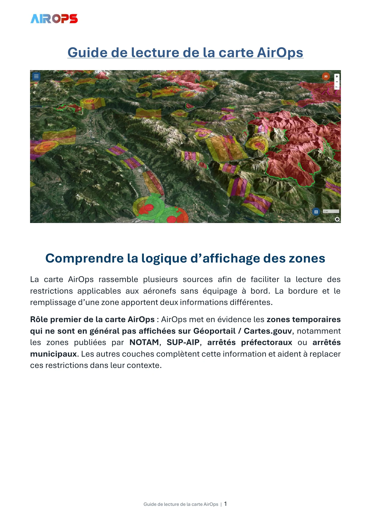 Guide de lecture de la carte AirOps - page 1 sur 17