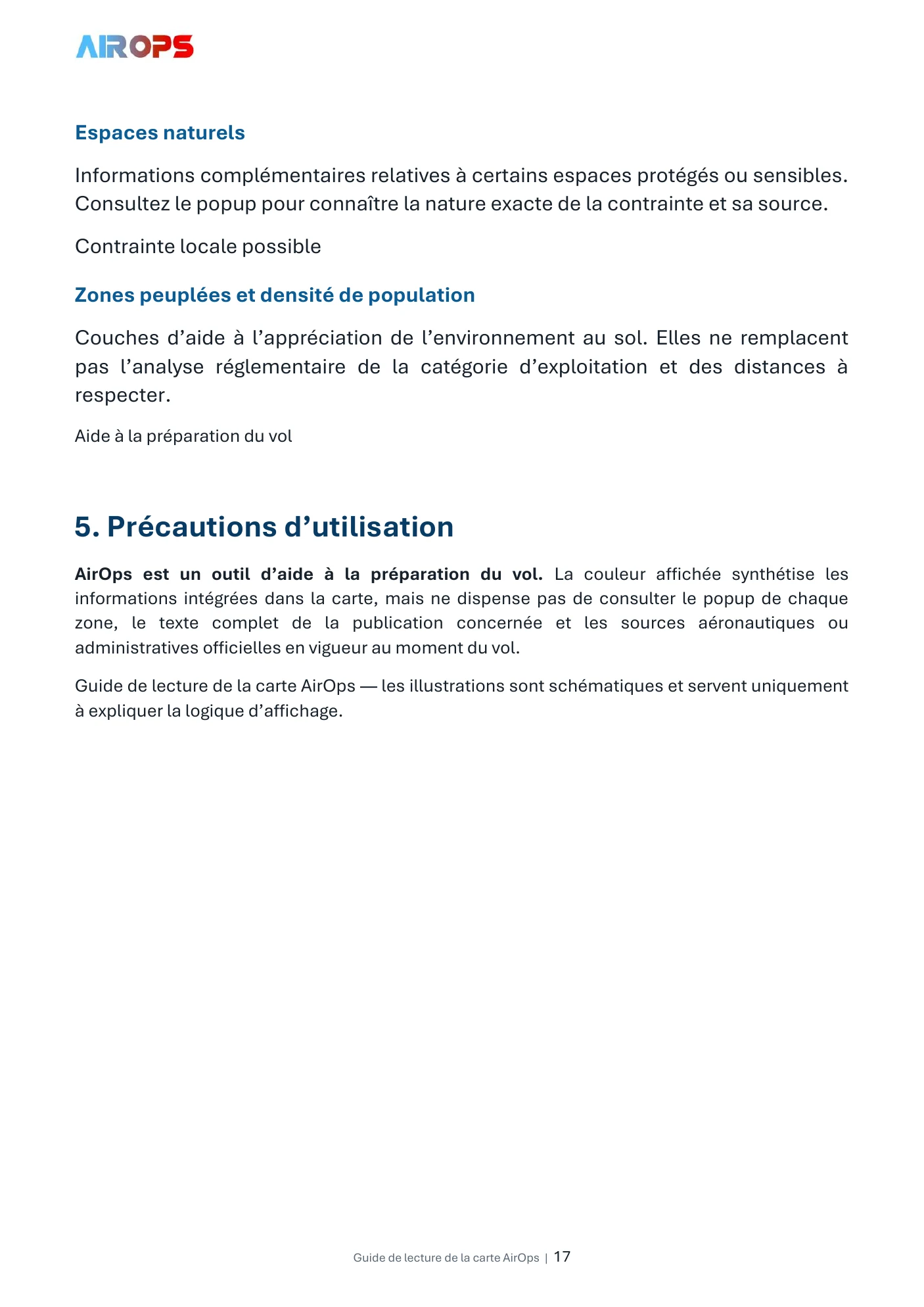 Guide de lecture de la carte AirOps - page 17 sur 17