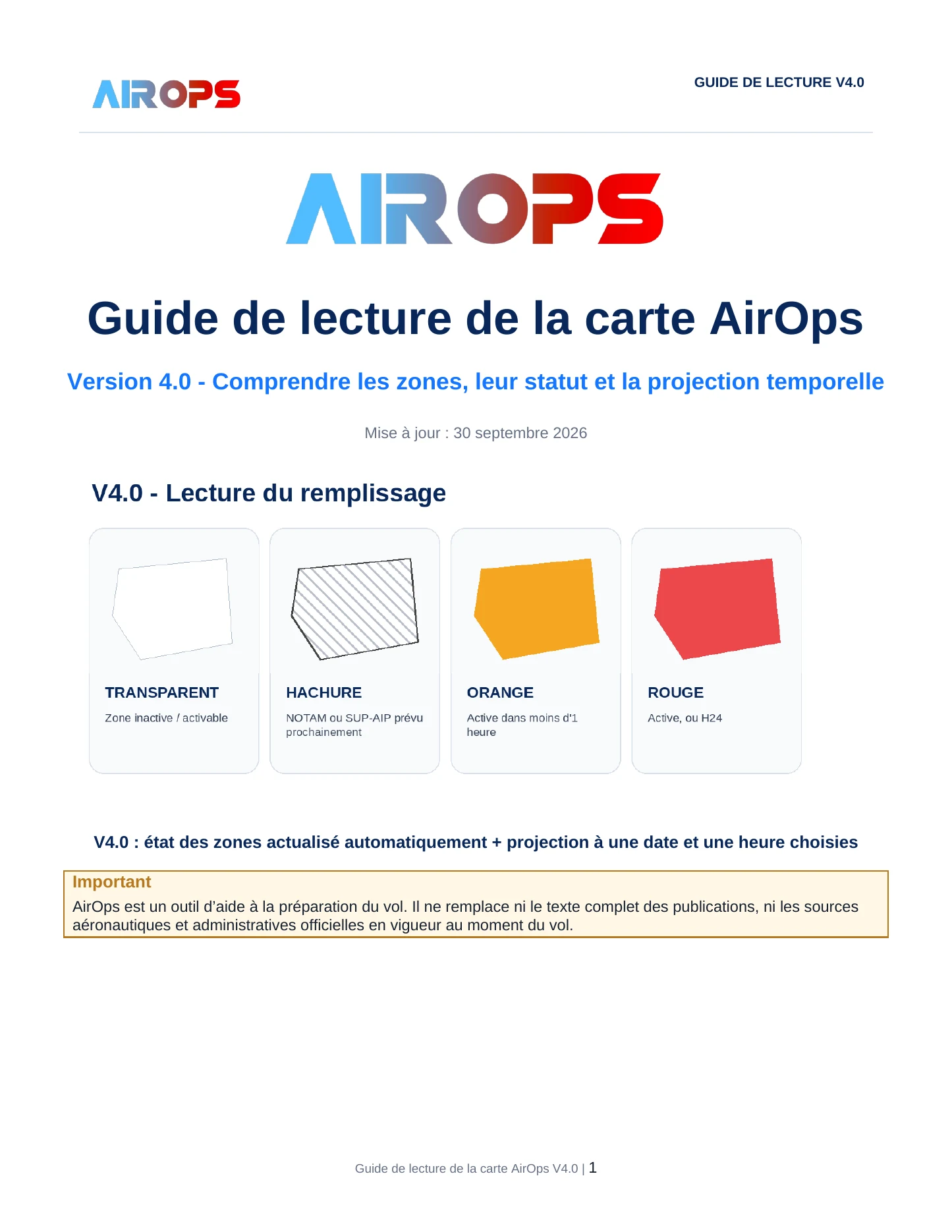 Guide de lecture de la carte AirOps V4.0 - page 1 sur 19